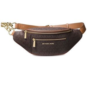 Micheal kors ajustable belt bag in signature canvas